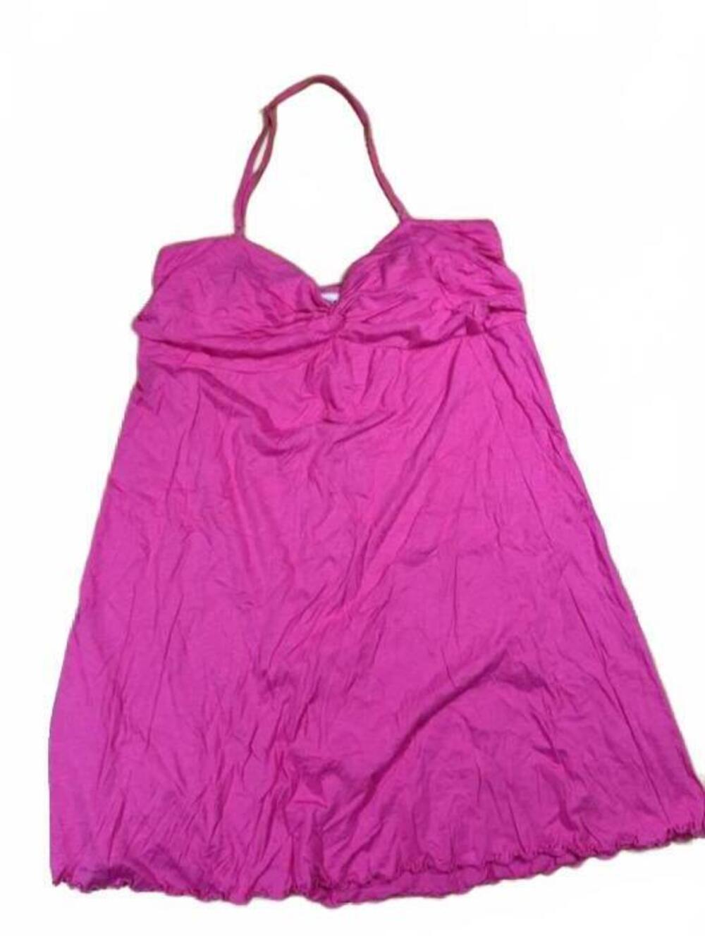 Y2K Newport News Pink Halter Top Mini Dress Size XL